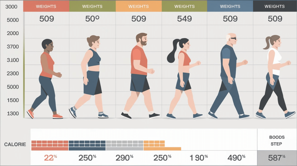 Estimated Caloric Burn for Different Weights